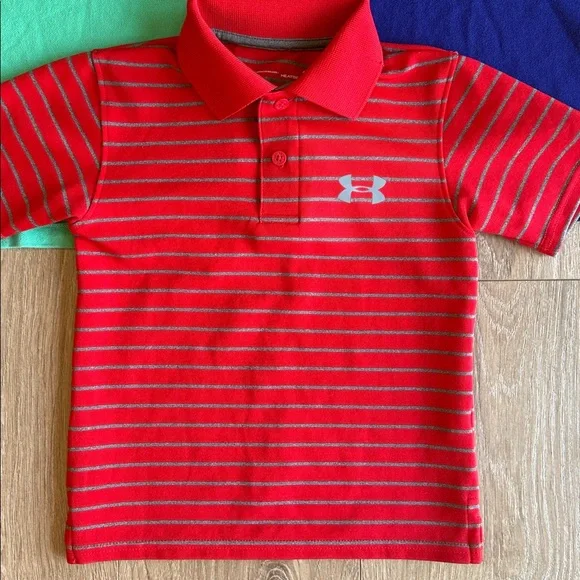 ((3 PIECE)) BOYS POLO BUNDLE POLO RALPH LAUREN AND UNDER ARMOUR SIZE 3/3T - Picture 2 of 4